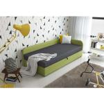 Čalúnená posteľ VALESKA 90x200, zelená + šedá