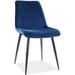 Jedálenské stoličky námornícky modrej farby z kovu 