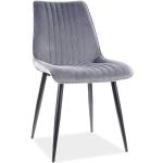 Jedálenské stoličky sivej farby z kovu 