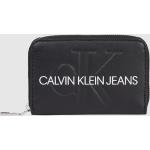 Dámske Designer Kožené peňaženky Calvin Klein čiernej farby z polyuretánu Vegan 