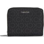 Dámske Designer Malé peňaženky Calvin Klein čiernej farby z koženky na zips 