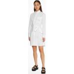 Dámske Designer Košeľové šaty Calvin Klein bielej farby z bavlny 