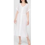 Dámske Designer Šaty Calvin Klein bielej farby z bavlny 