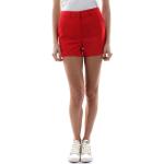 Dámske Designer Šortky Calvin Klein červenej farby z polyesteru na zips 