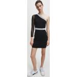 Dámske Designer Šaty Calvin Klein čiernej farby z polyamidu na zips 