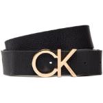 Pánske Designer Opasky Calvin Klein CK čiernej farby z kože s dĺžkou 85 v zľave 