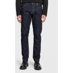 Pánske Designer Slim Fit jeans Calvin Klein tmavo modrej farby z bavlny v zľave 