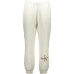 Dámske Designer Športové nohavice Calvin Klein bielej farby v elegantnom štýle na Svadbu 