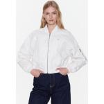 Dámske Bombery Calvin Klein Jeans bielej farby zo syntetiky v zľave 