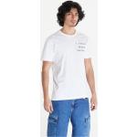 Pánske Designer Tričká s krátkym rukávom Calvin Klein Jeans bielej farby vo veľkosti XXL v zľave 