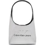 Dámske Kožené kabelky Calvin Klein Jeans striebornej farby z koženky v zľave 