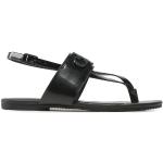 Dámske Kožené sandále Calvin Klein Jeans čiernej farby vo veľkosti 39 v zľave na leto 