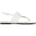 Dámske Kožené sandále Calvin Klein Jeans bielej farby vo veľkosti 38 v zľave na leto 
