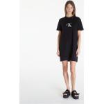 Dámske Designer Tričkové šaty Calvin Klein Jeans čiernej farby zo saténu vo veľkosti XS 