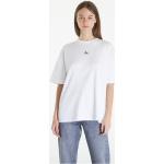 Dámske Designer Tričká s krátkym rukávom Calvin Klein Jeans bielej farby vo veľkosti XS v zľave 