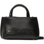 Dámske Designer Shopper kabelky Calvin Klein CK čiernej farby z koženky v zľave 