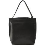 Dámske Designer Shopper kabelky Calvin Klein CK čiernej farby z kože v zľave 