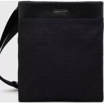 Pánske Designer Tašky cez rameno Calvin Klein čiernej farby z polyuretánu na zips 