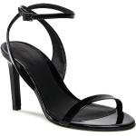 Dámske Designer Kožené sandále Calvin Klein čiernej farby vo veľkosti 40 na leto 