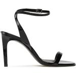 Dámske Designer Kožené sandále Calvin Klein čiernej farby vo veľkosti 41 na leto 