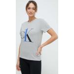 Dámske Designer Tričká s krátkym rukávom Calvin Klein Underwear sivej farby vo veľkosti XS s krátkymi rukávmi 