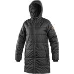 Dámske Zimné kabáty čiernej farby s prešívaným vzorom z polyesteru vo veľkosti XXXL na zips Kapucňa 