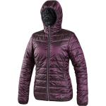 Dámske Zimné kabáty fialovej farby s prešívaným vzorom z nylonu na zips Kapucňa 