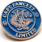 Odznaky Captain Fawcett modrej farby 