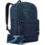 Školské batohy Case Logic modrej farby s prešívaným vzorom z polyesteru na zips držiak na fľašu objem 26 l 