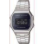 Pánske Náramkové hodinky Casio čiernej farby z plastu Podsvietenie s oceľ remienkom s digitálnym displejom 
