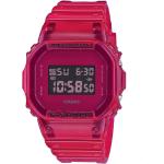 Pánske Náramkové hodinky Casio G-Shock ružovej farby z plastu Podsvietenie s plast remienkom  materiál púzdra Plast s minerálnym sklíčkom s digitálnym displejom 