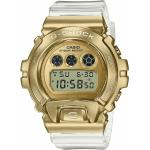 Pánske Náramkové hodinky Casio G-Shock zlatej farby okrúhle Podsvietenie s plast remienkom s minerálnym sklíčkom s digitálnym displejom 