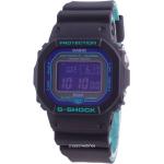 Dámske Náramkové hodinky Casio G-Shock modrej farby Preklápacia spona Kalendár s minerálnym sklíčkom s digitálnym displejom s vodeodolnosťou 20 Bar 
