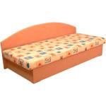 Jednolôžkové postele Kondela oranžovej farby z dreva 