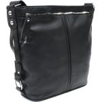 Dámske Crossbody kabelky mahel čiernej farby v modernom štýle na zips v zľave 