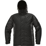 Pánske Zimné bundy čiernej farby z polyesteru vo veľkosti XXXL na zips Kapucňa 