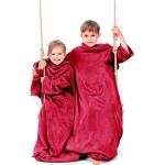 Detské deky Decoking červenej farby s jednofarebným vzorom v zľave 