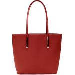 Dámske Elegantné kabelky tapple červenej farby v elegantnom štýle z polyuretánu na zips v zľave 