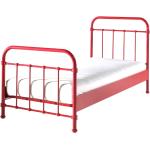 Detské postele Vipack červenej farby v modernom štýle z kovu 