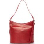 Dámske Elegantné kabelky červenej farby v elegantnom štýle z hovädzej kože na zips vrecko na mobil 
