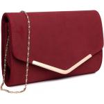 Dámske Elegantné kabelky červenej farby v elegantnom štýle s cvokmi v zľave 