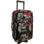 Červeno-čierny cestovný kufor "Red John" - M, L, XL