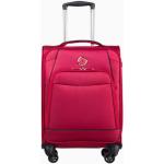 Malé cestovné kufre červenej farby z polyesteru na zips integrovaný zámok objem 30 l 