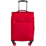 Malé cestovné kufre červenej farby v modernom štýle z polyesteru na zips integrovaný zámok objem 30 l 