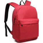 Dámske Školské batohy červenej farby polstrované popruhy v zľave 