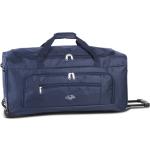 Cestovné tašky na kolieskach modrej farby v modernom štýle na zips objem 60 l 
