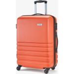 Stredné cestovné kufre Rock oranžovej farby z plastu integrovaný zámok objem 60 l 