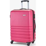 Stredné cestovné kufre Rock ružovej farby z plastu integrovaný zámok objem 60 l 