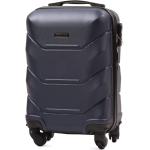 Malé cestovné kufre modrej farby v modernom štýle z plastu na zips integrovaný zámok 