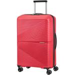 Stredné cestovné kufre American Tourister ružovej farby v modernom štýle z plastu na zips integrovaný zámok objem 67 l 
